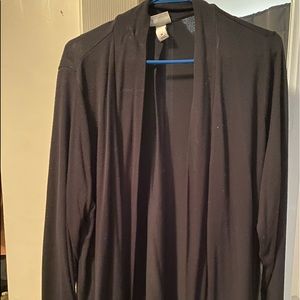 Black long sleeve cardigan